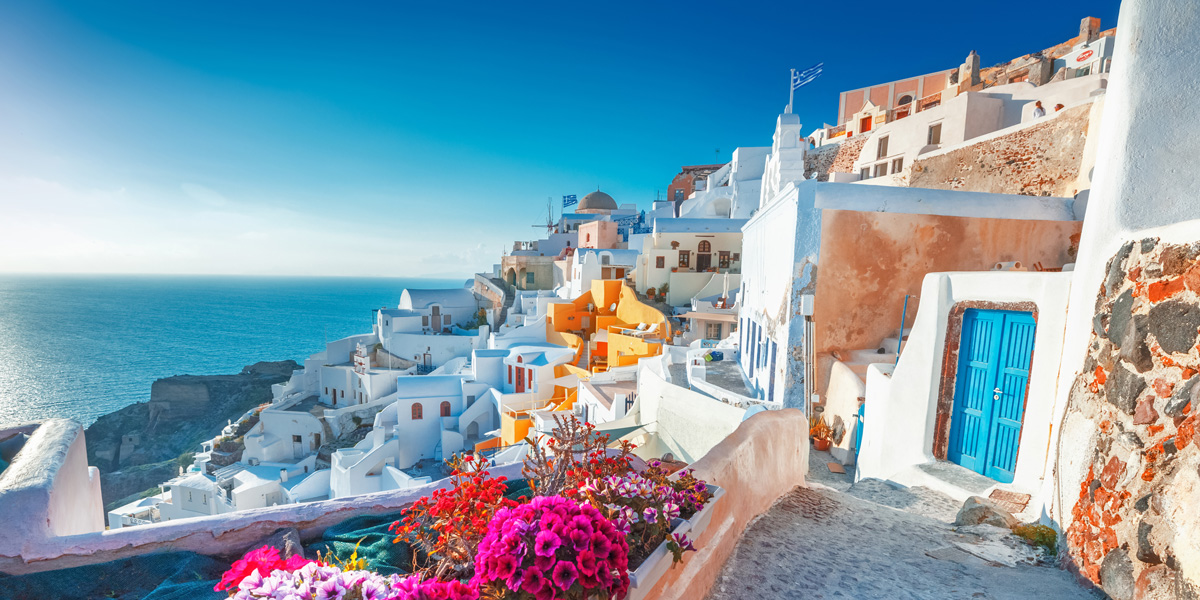 Vacationing in Greece.